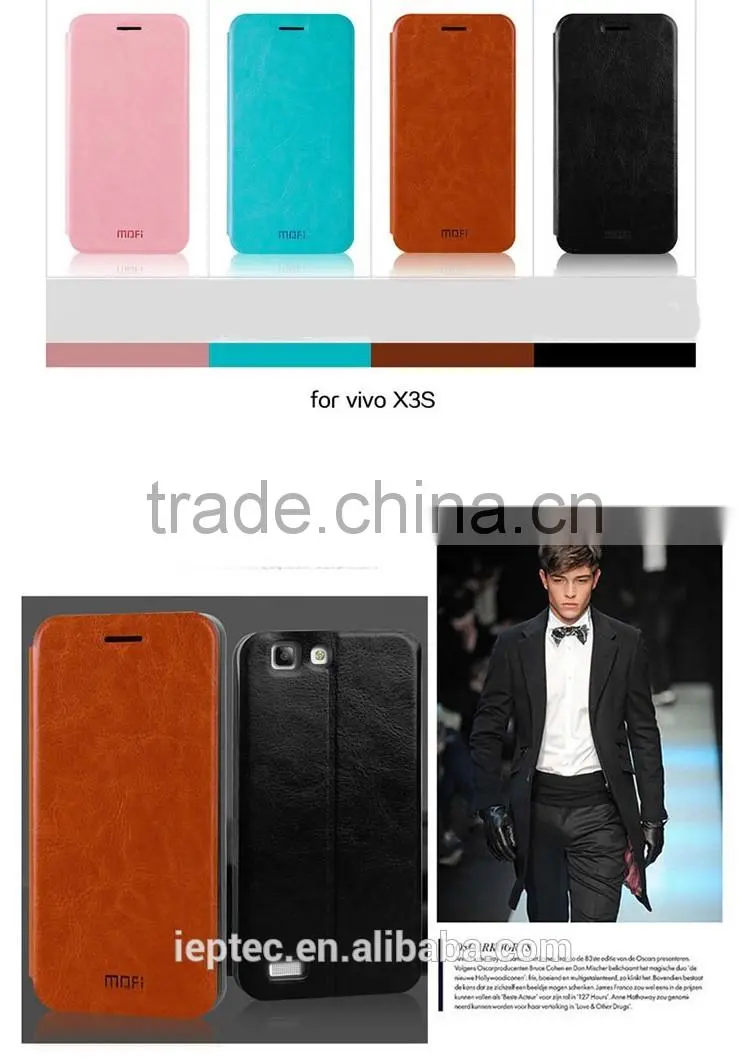 MOFi RUI Series Cell Phone PU Leather Flip Cover for vivo X3S, X3S W, Mobile Phone Case for vivo X3S