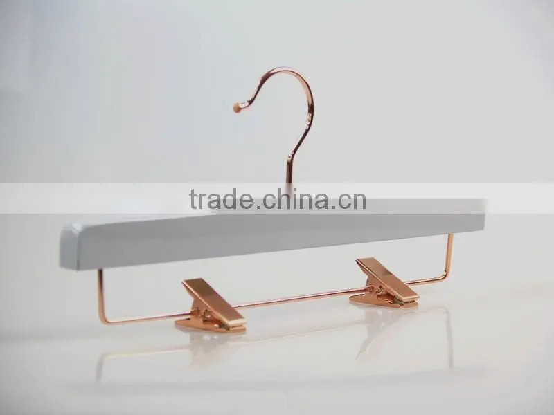 high end wooden hanger matched sets with gold hardware