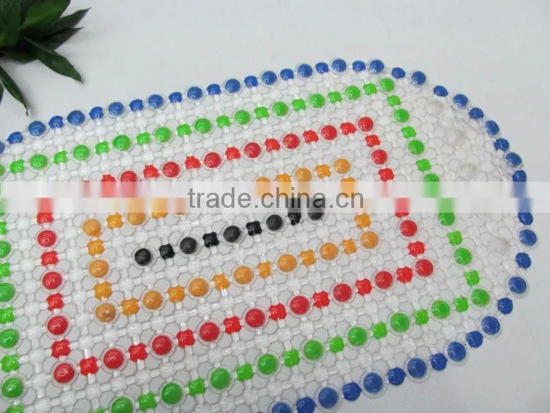New design color changing washable pvc shower mat supplier