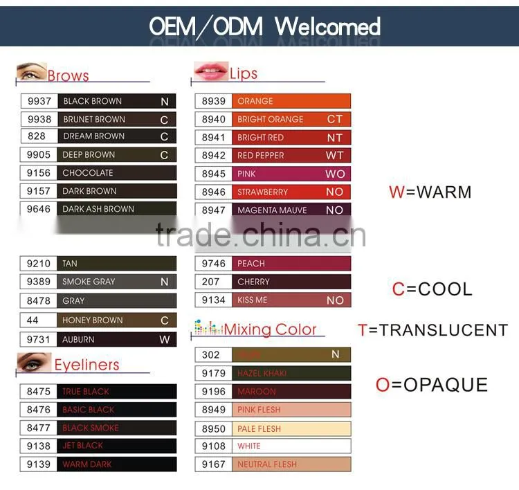 LUSHCOLOR 38 colors microblading eyebrow tattoo permanent makeup pigment