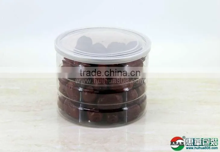 550ml Clear plastc PET can for red dates