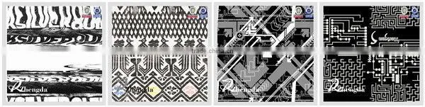 Polyester PVC Coated Abstract Print Fabric