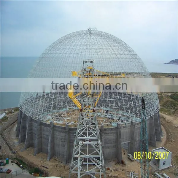Space frame ball for coal shed
