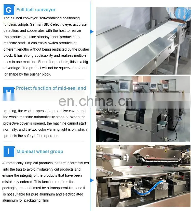 Ruipuhua High Quality Pie Crust/ Pancake/ Tortialla/ Pita Automatic Packing Packaging Flow Wrapping Machine