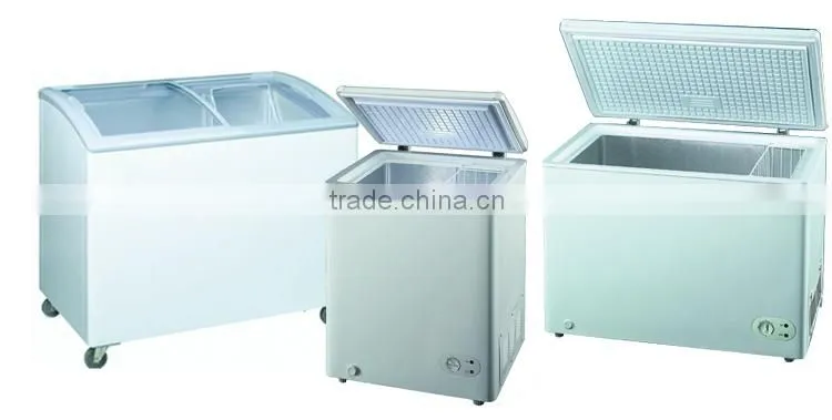158L Glass Door Commercial Chest Freezer showcase for sale
