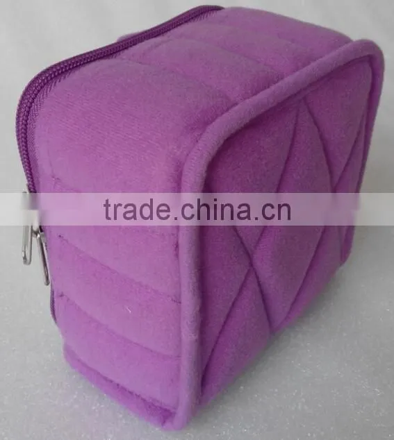 Custom 16 bottles Soft essential oil carrying bag,essential oil bag for travel, purple velvet soft essential oil carrying case