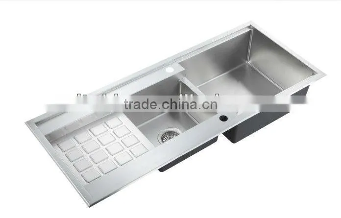 double drainer stainless steel kitchen sink RTS 201B-2