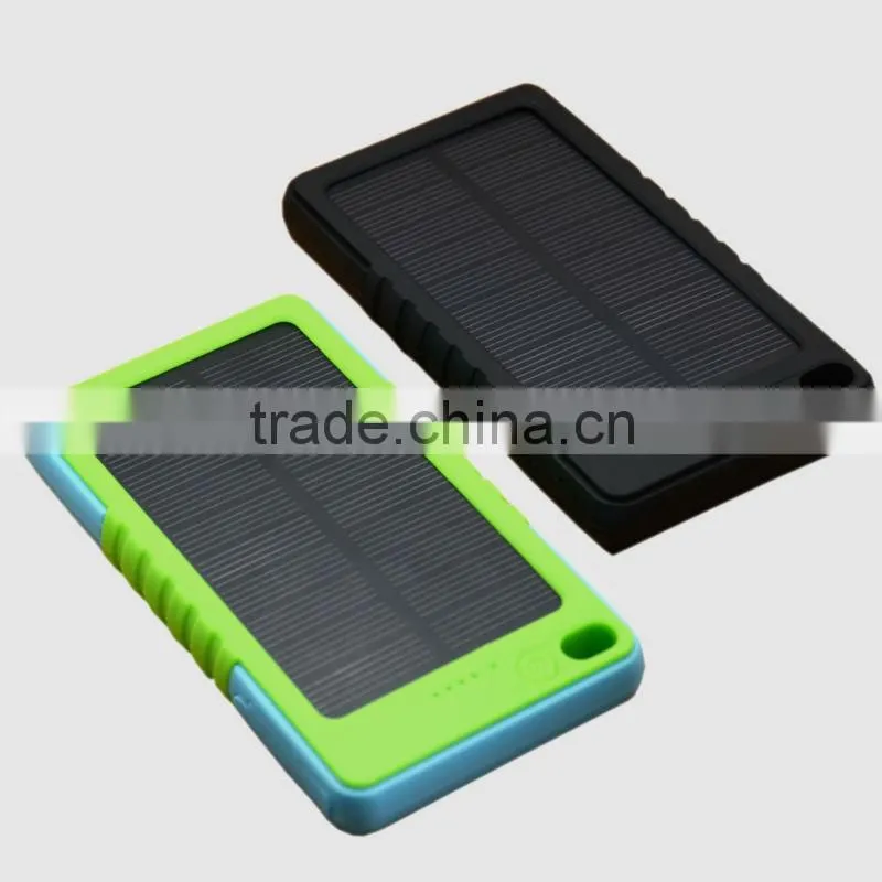 manufacturer customized 8000mah mobile solar charger/ solar power bank For Mobile Phone