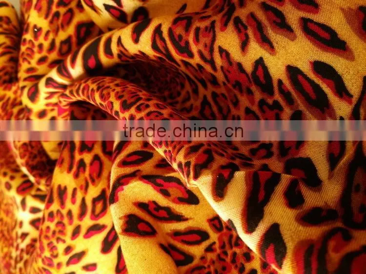 viscose fabric blouses with leopard fabric made in china