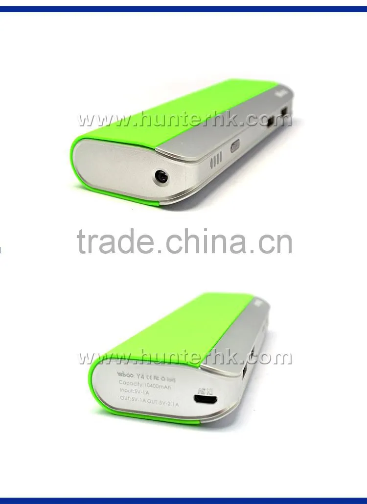 Own Logo LED Light Dual USB 10400 mah Power Bank