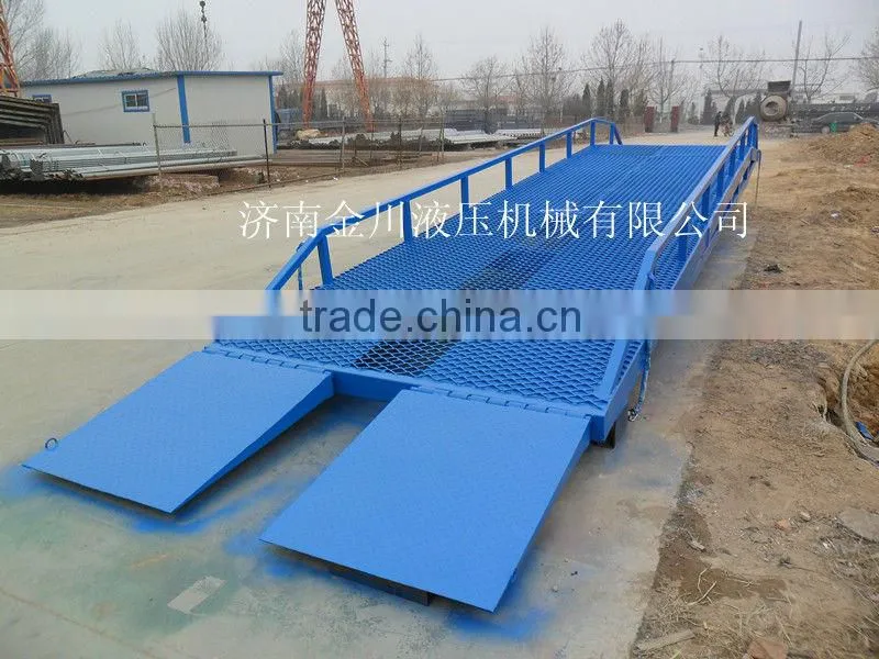 manual operation hydraulic mobile cargo dock ramp capacity 12T