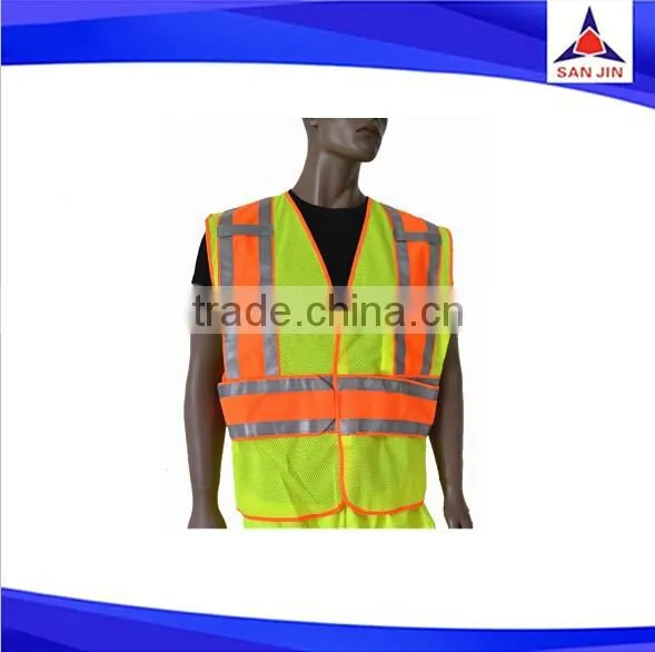 Fluorescent yellow safety vest safety reflective clothe