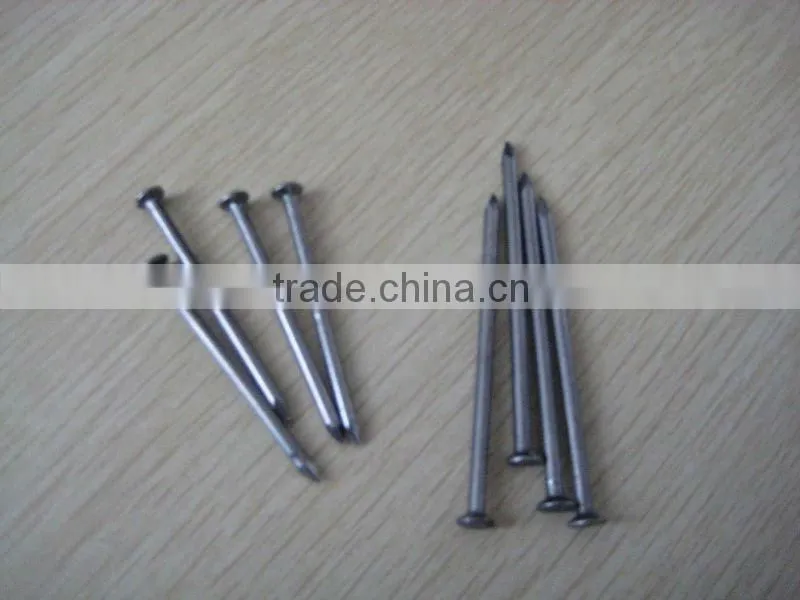 polished carbon steel common nails with smooth shank