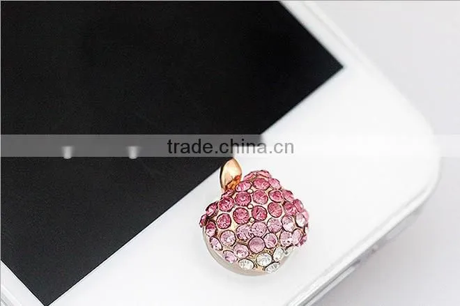 crystal cat home button sticker for iphone/ipad/ipod
