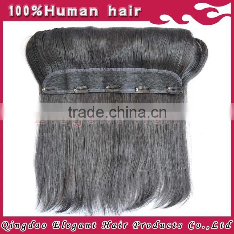 hot selling color silky straight 22inch one piece clip in human hair extensions