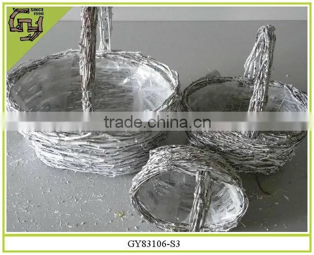 hanging storage willow baskets