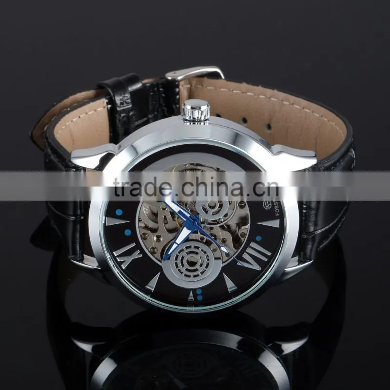 2016 Mens Luxury Men Skeleton Mechanical Hand Watch Brand Watches ZB004
