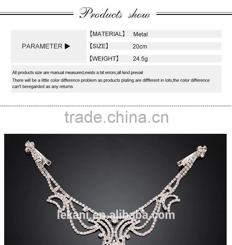 Extravagant Valentine's Day Gift Crystal Girlfriend Hair Head Piece Chain