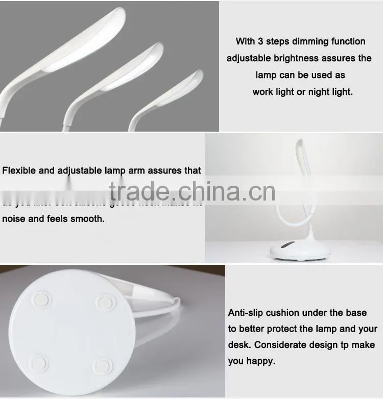 Rechargeable Flexible LED Table light Reading lamp JK-853R Book lamp Night light Gift light