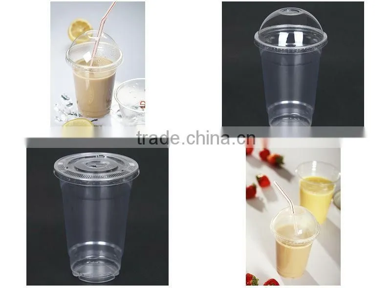 plastic disposable cups/ plastic cup with lid coffee cover