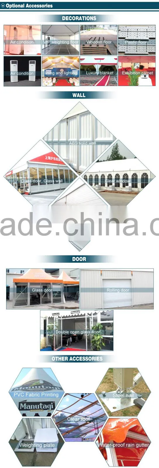 OEM factory square camping tent for foreign trade