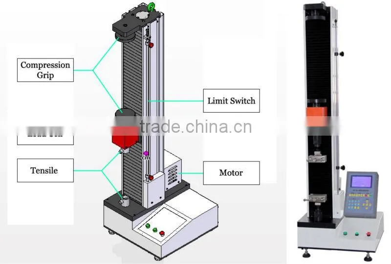 desktop utm machine/mini universal testing machine for tension, compression, bending,shearing testing