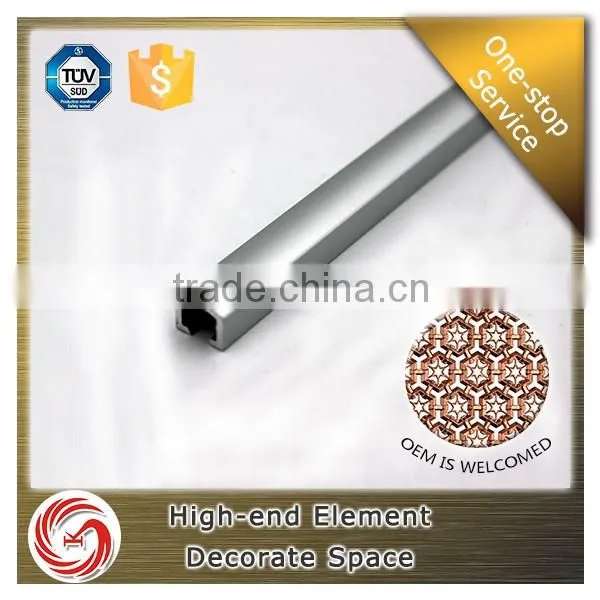 Aluminum U shaped square listello tile corner trim