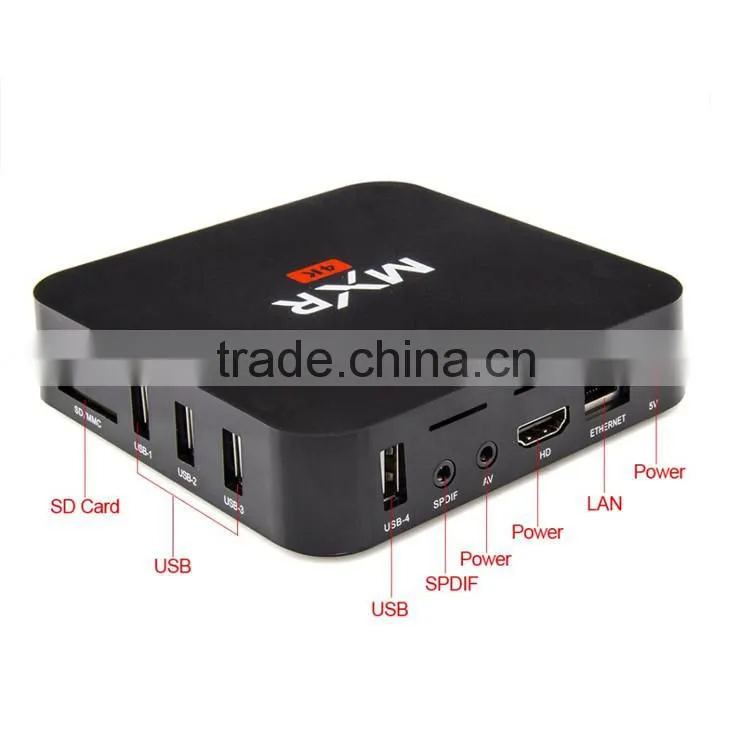 2016 Hot selling MXR RK3229 Quad core Android TV BOX OTT TV BOX
