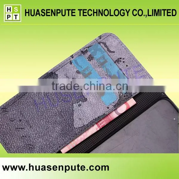 Map Pattern Leather Mobile Case For iPhone 6 with Magnetic Closore