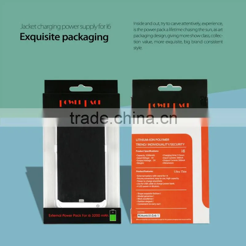 Power Bank 3200mAh extreme thin mobile phone accessory, Power bank for iphone 6, External portable battery charger pack power