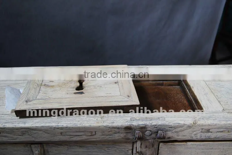 Chinese antique furniture elm wood shanxi white two door bedroom cabinet