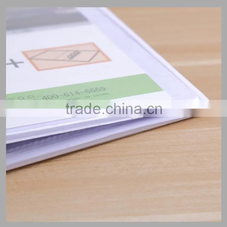 A4 size white creative pvc clear book ring binder