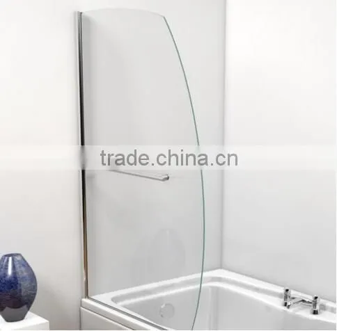 Sail bath screen,5mm toughened glass freestand bath screen