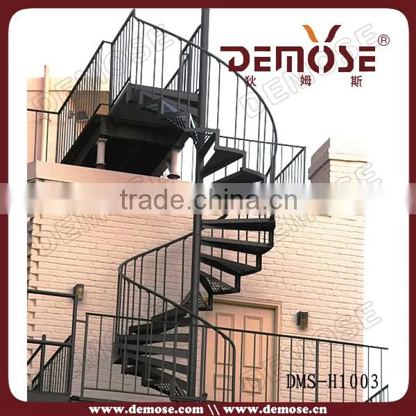 tread india spiral railing metal outdoor stairs