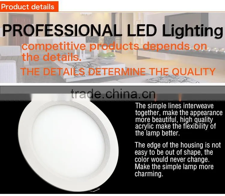 2016 new deisgn step round 6w 12w 18 slim led panel light