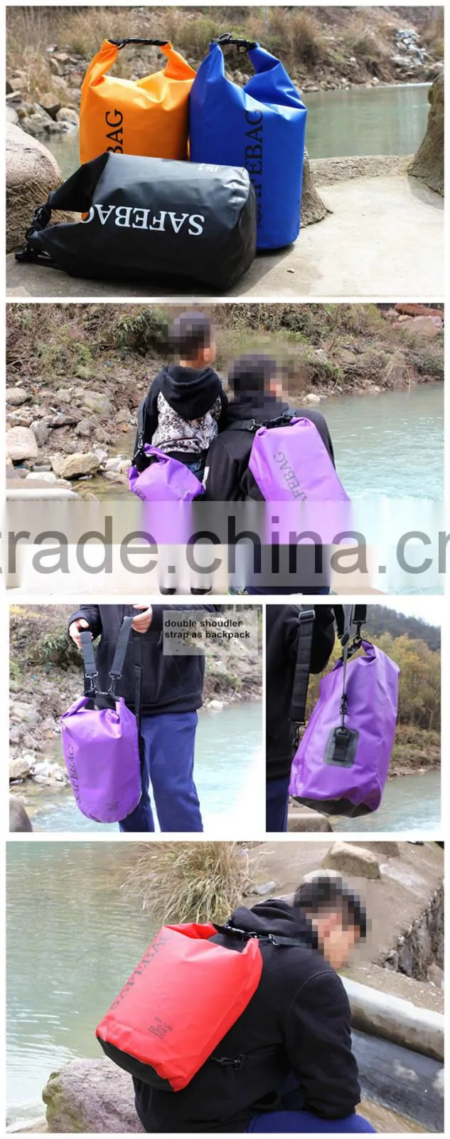 Outdoor camp drift raft sail float surf swim PVC tarpaulin waterproof dry bag