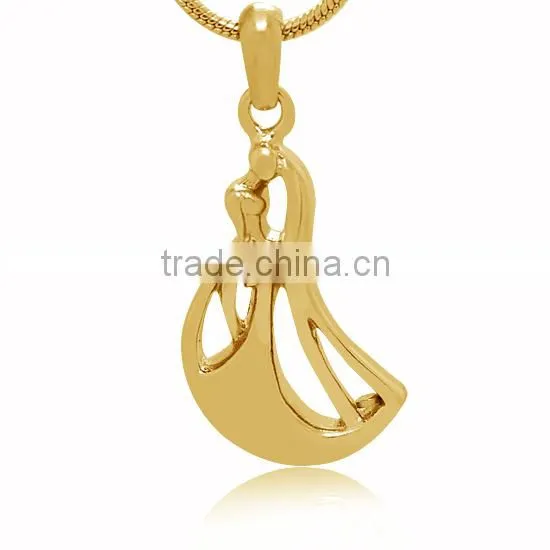 Most Wanted Stylish Stainless Steel Lover Pendant Gold Plated Lovely Valentine's Day Gift Eegant Unisex Necklace