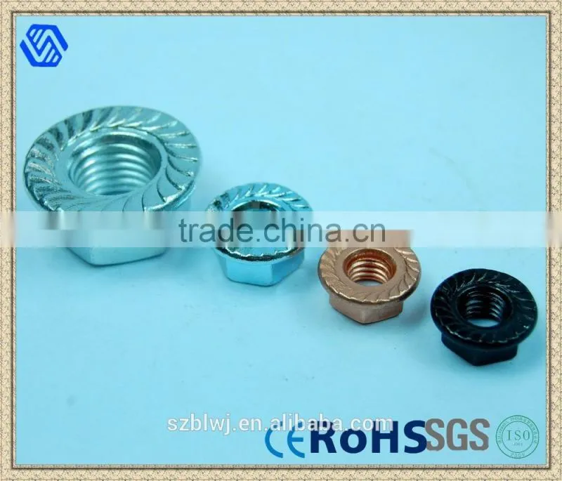 Hot Selling Factory Price Carbon Steel Hex Serrated Flange Nuts Shenzhen
