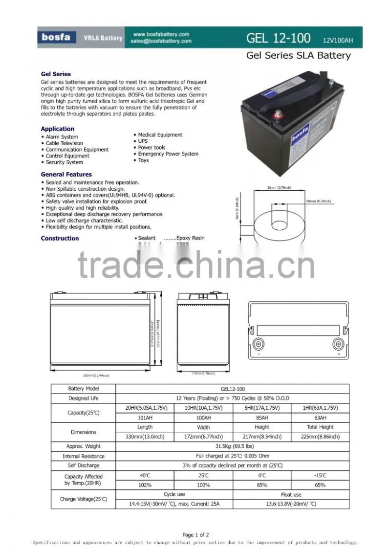 gel battery 12v1000ah battery 12v100ah gel battery hooking up