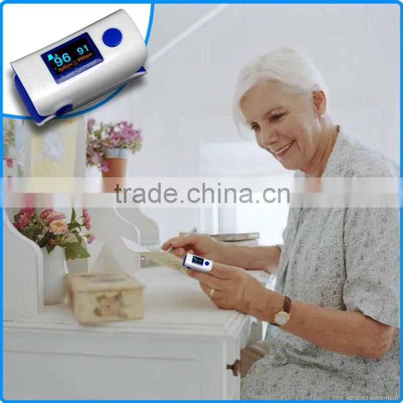 Fingertip Pulse Oximeter Blood Oxygen Saturation SpO2 Pulse Rate Dual Color OLED