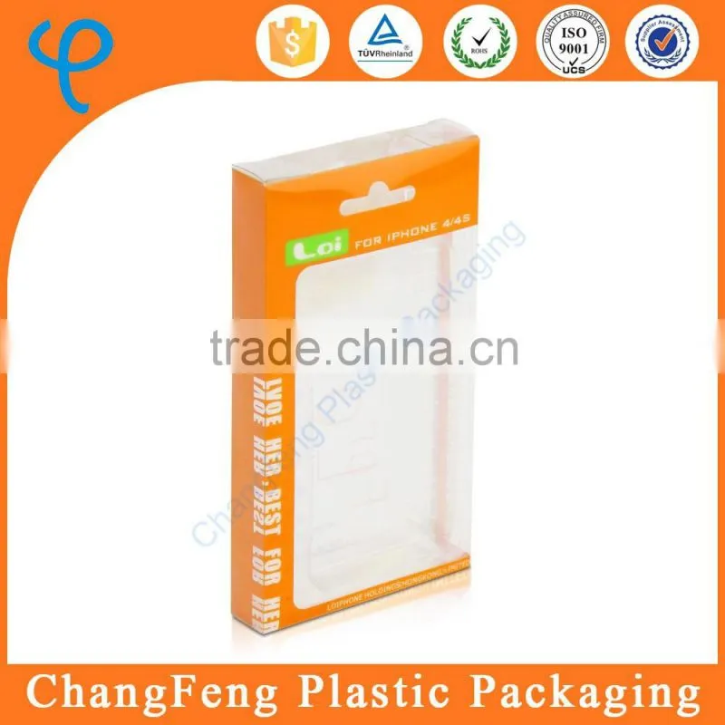 Pet plastic box for cell phone case packaging