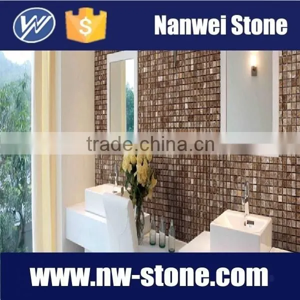 polished moasic tiles,great and cheap stone beautiful stone project