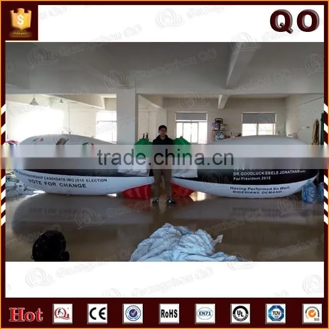 Amezing design helium ball aircraft shaped inflatable floating advertising balloon