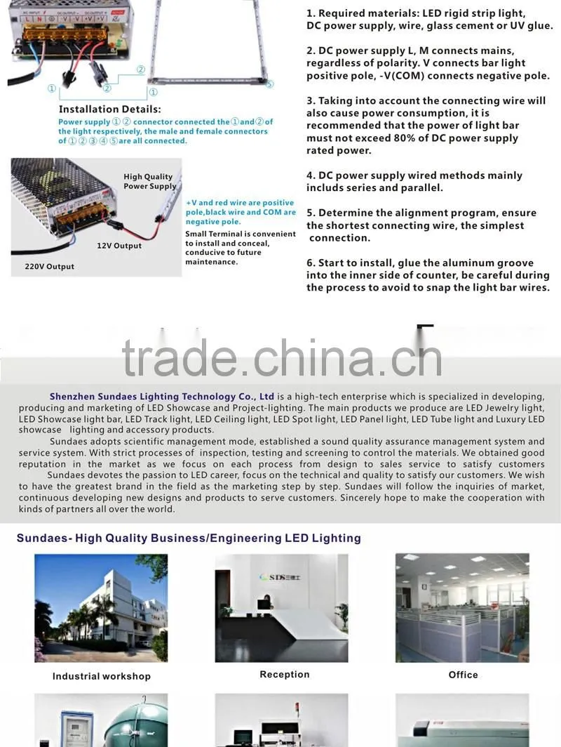 LED strip light SMD2835 72leds/m Wholesale led light bar DC12V led bar light led rigid bar