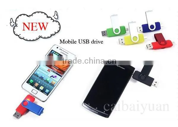 Factory Price High Quality Real Capacity Promotional Rotatable OTG USB Flash Drive 16G For All Smartphones