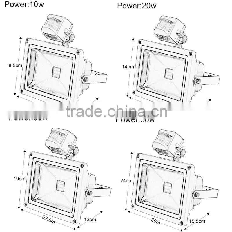Constant-current driver 2 years warranty IP65 10w 20w 30W LED flood light