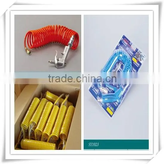 Durable flexible compressed air rubber hose with gun