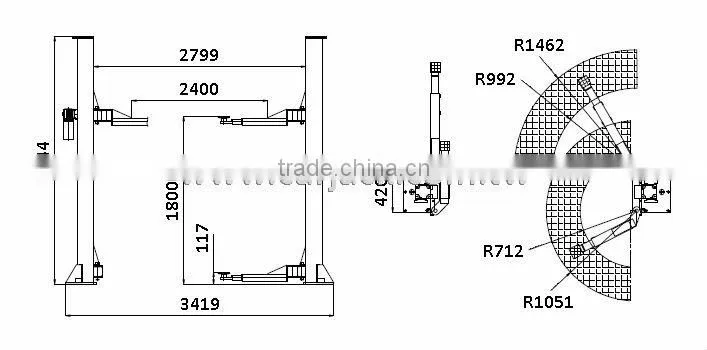 Baseplate 2 Post Vehicle Lifts