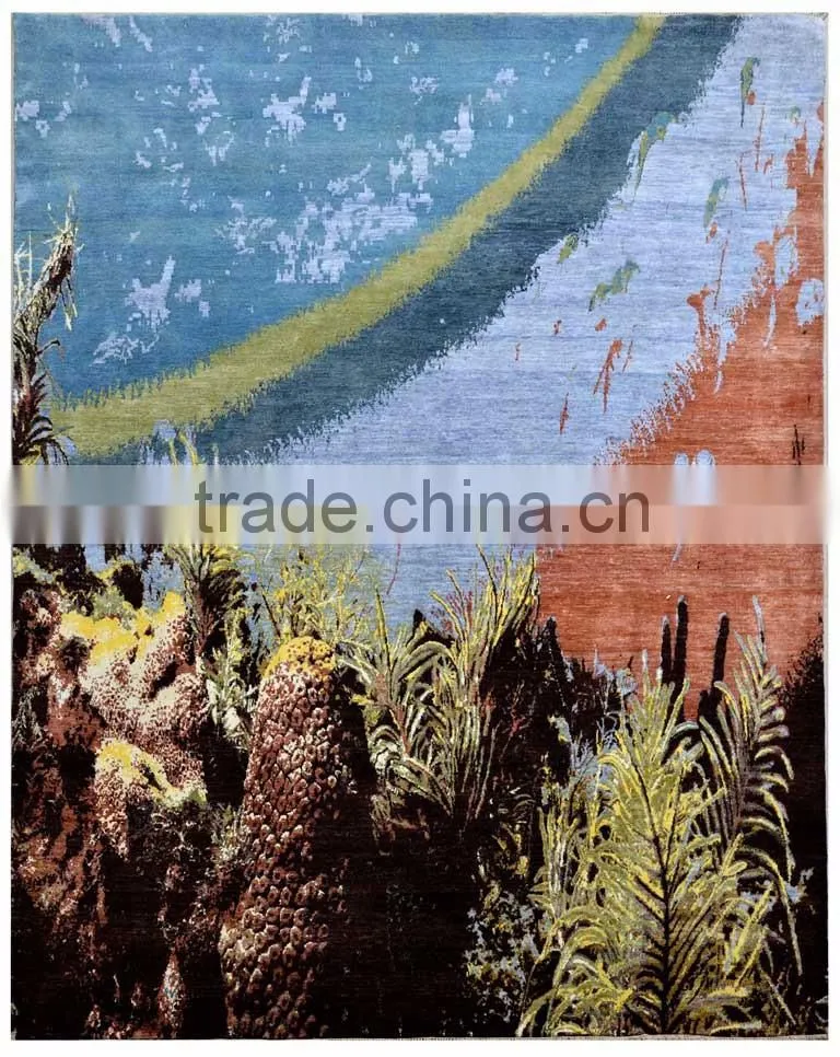 Modern Wool Bamboo Silk Carpet