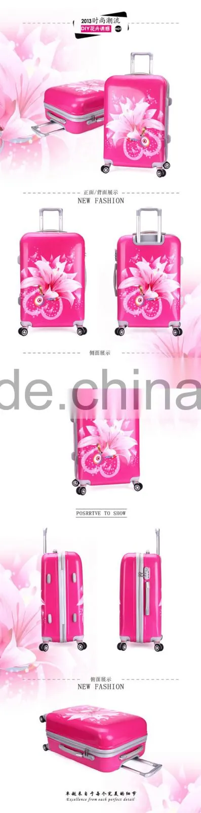 China Supplier Alibaba New Products Fashion Girls Decent Cheap Traveling Luggage